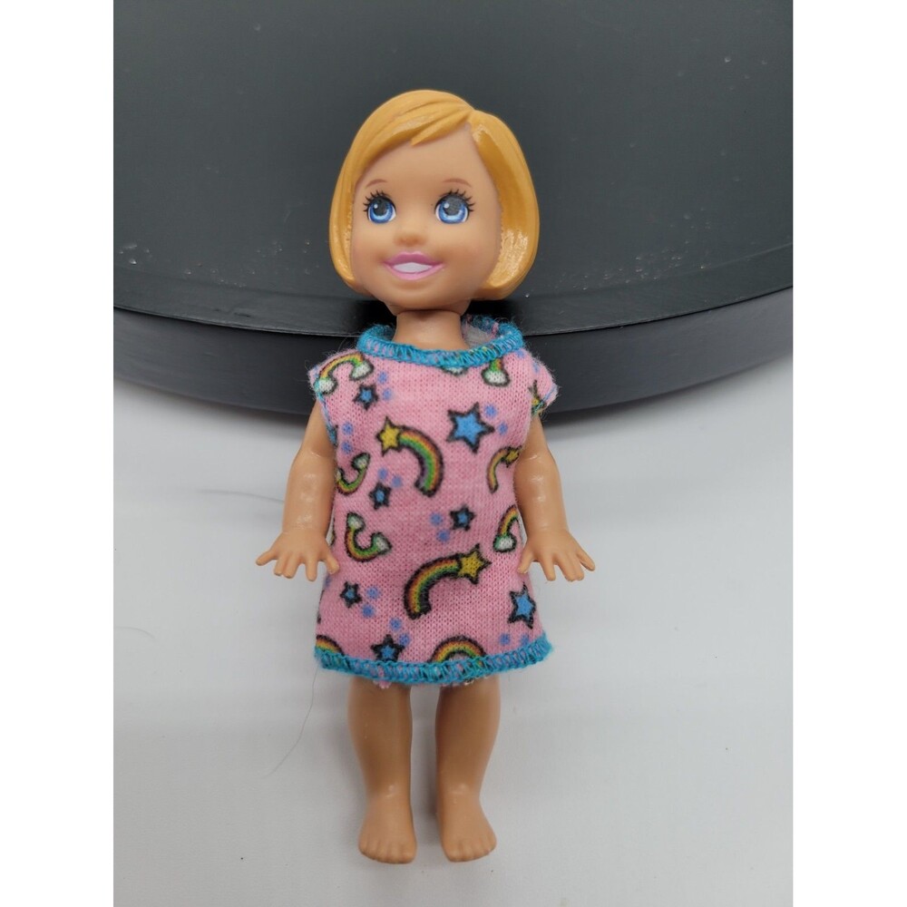 Mattel Barbie Toddler Doll Kelly Chelsea Baby Sister Dress Blonde Hair Blue Eyes